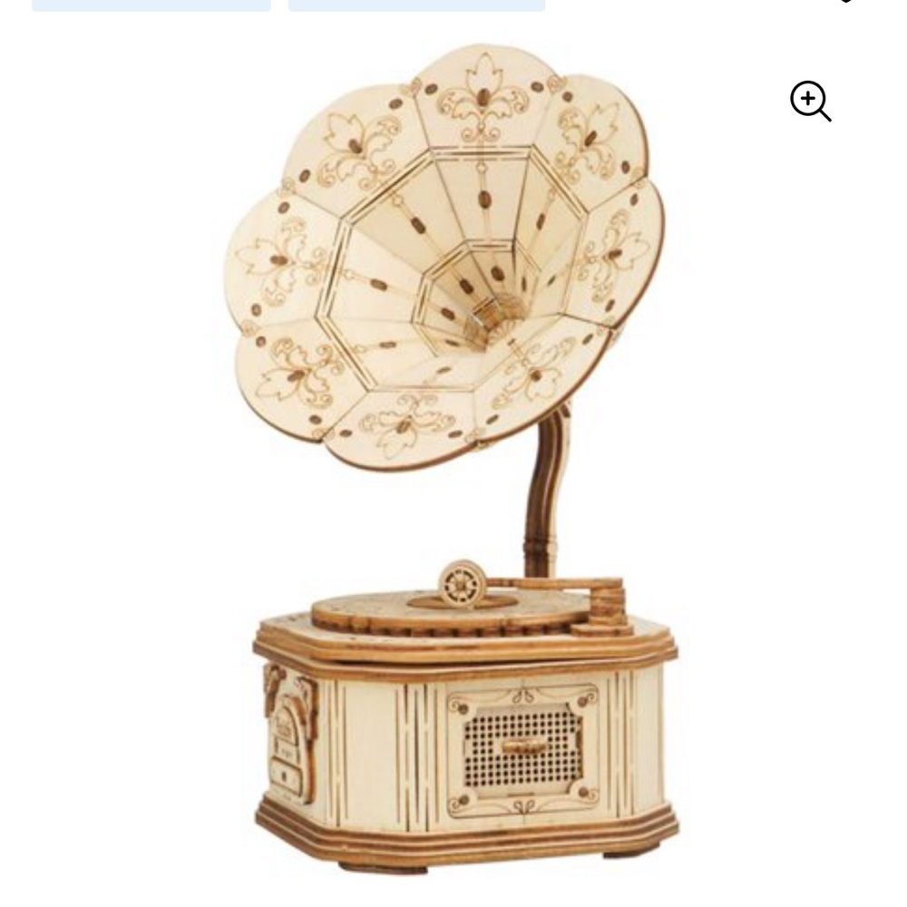 3D Classical Gramophone Wooden Puzzle by Robotime
